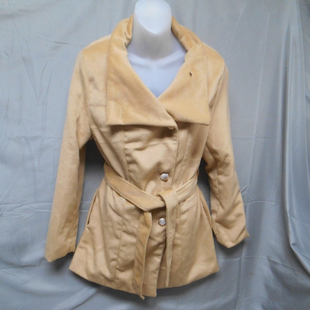 NWT Owind caramel/tan button coat womens size S/M